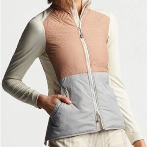 Peter Millar Women’s Madeline Hybrid Jacket Size L (tan and grey)